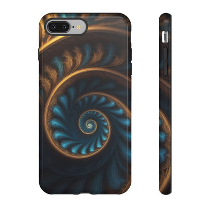 3D Fractal Phone Case for iPhone 8–16 Pro Max, Pixel 5–8 Pro, Galaxy S10–S24 Ultra - Designed by Thalia