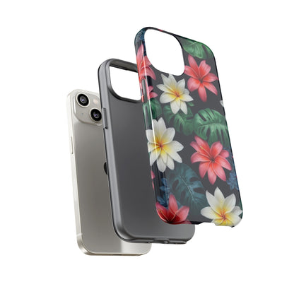 Hawaiian Flowers Phone Case for iPhone 8–16 Pro Max, iPhone 8 Plus–13 Mini, iPhone XS–XS Max, iPhone 11–14 Pro Max - Designed by Thalia