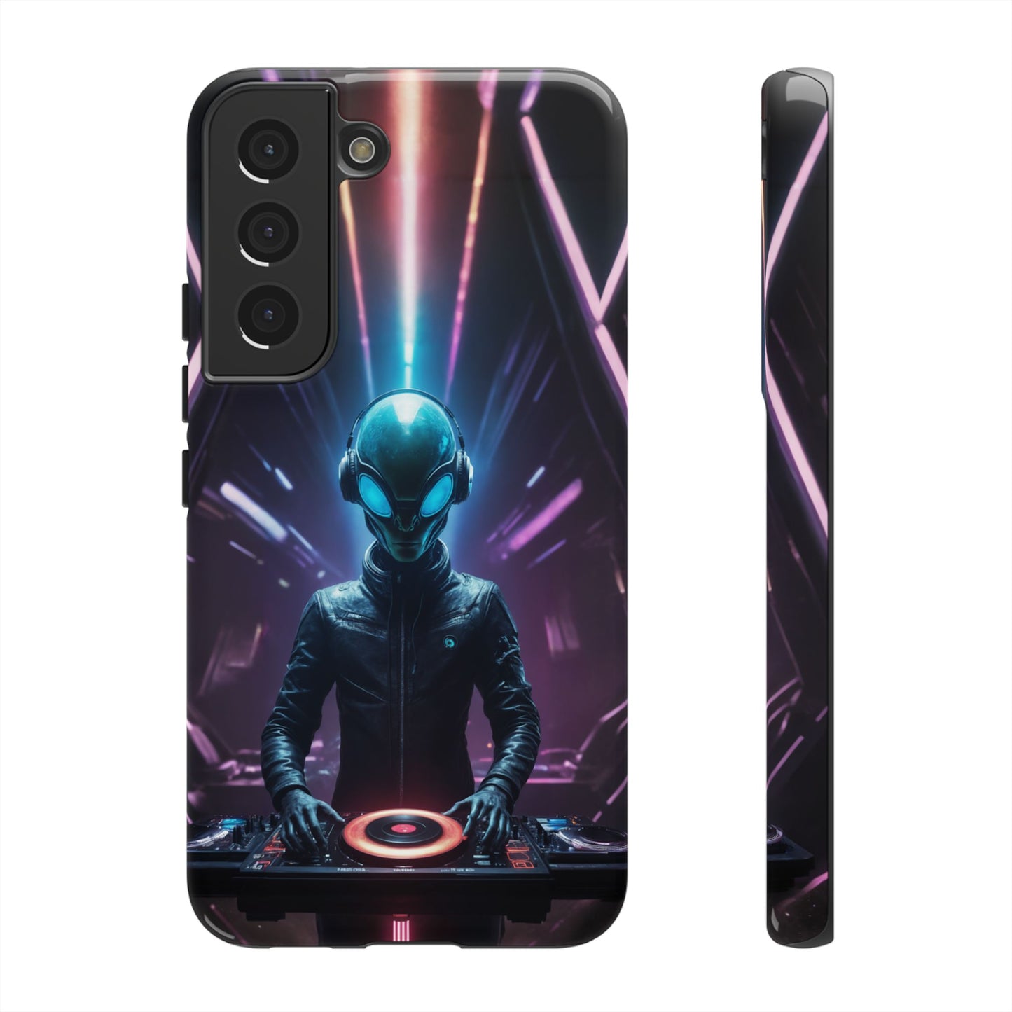 Alien DJ Phone Case for iPhone 8–16 Pro Max, Pixel 5–8 Pro, Galaxy S10–S24 Ultra - Designed by Thalia