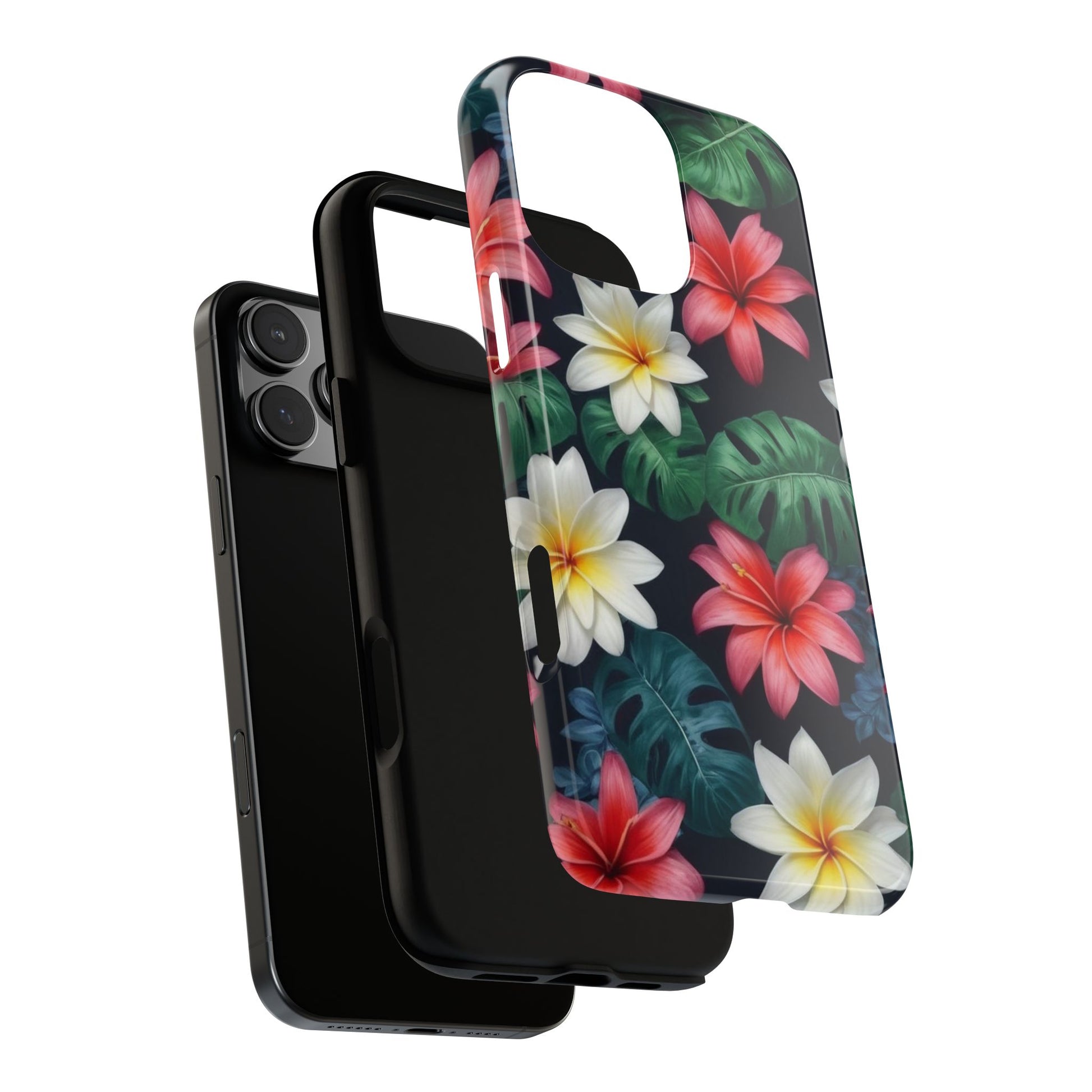 Hawaiian Flowers Phone Case for iPhone 8–16 Pro Max, iPhone 8 Plus–13 Mini, iPhone XS–XS Max, iPhone 11–14 Pro Max - Designed by Thalia