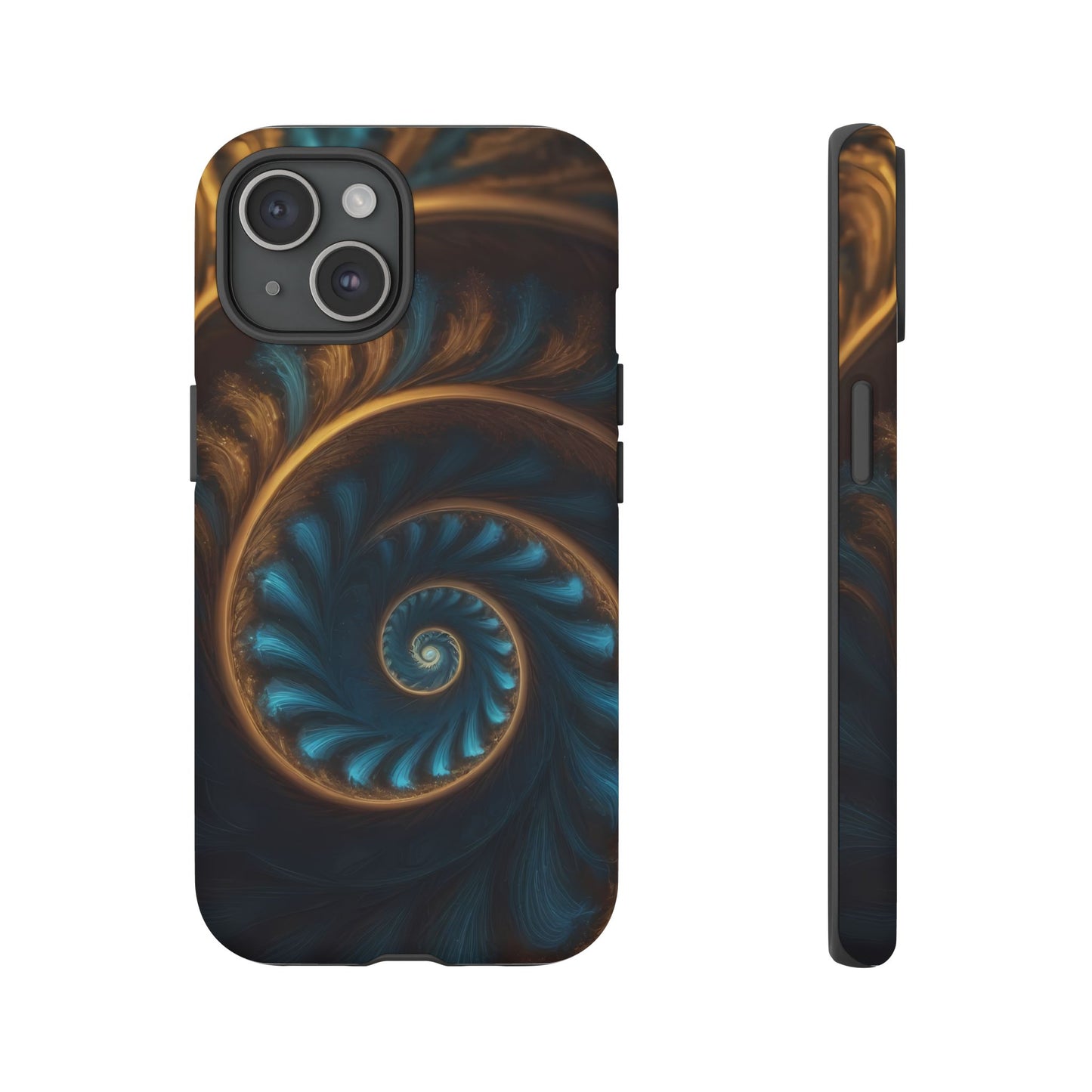 3D Fractal Phone Case for iPhone 8–16 Pro Max, Pixel 5–8 Pro, Galaxy S10–S24 Ultra - Designed by Thalia