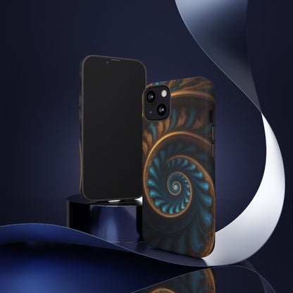 3D Fractal Phone Case for iPhone 8–16 Pro Max, Pixel 5–8 Pro, Galaxy S10–S24 Ultra - Designed by Thalia