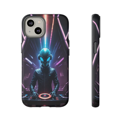 Alien DJ Custom Phone Case for iPhone 8–16 Pro Max, iPhone 8 Plus–13 Mini, iPhone XS–XS Max, iPhone 11–14 Pro Max - Designed by Thalia