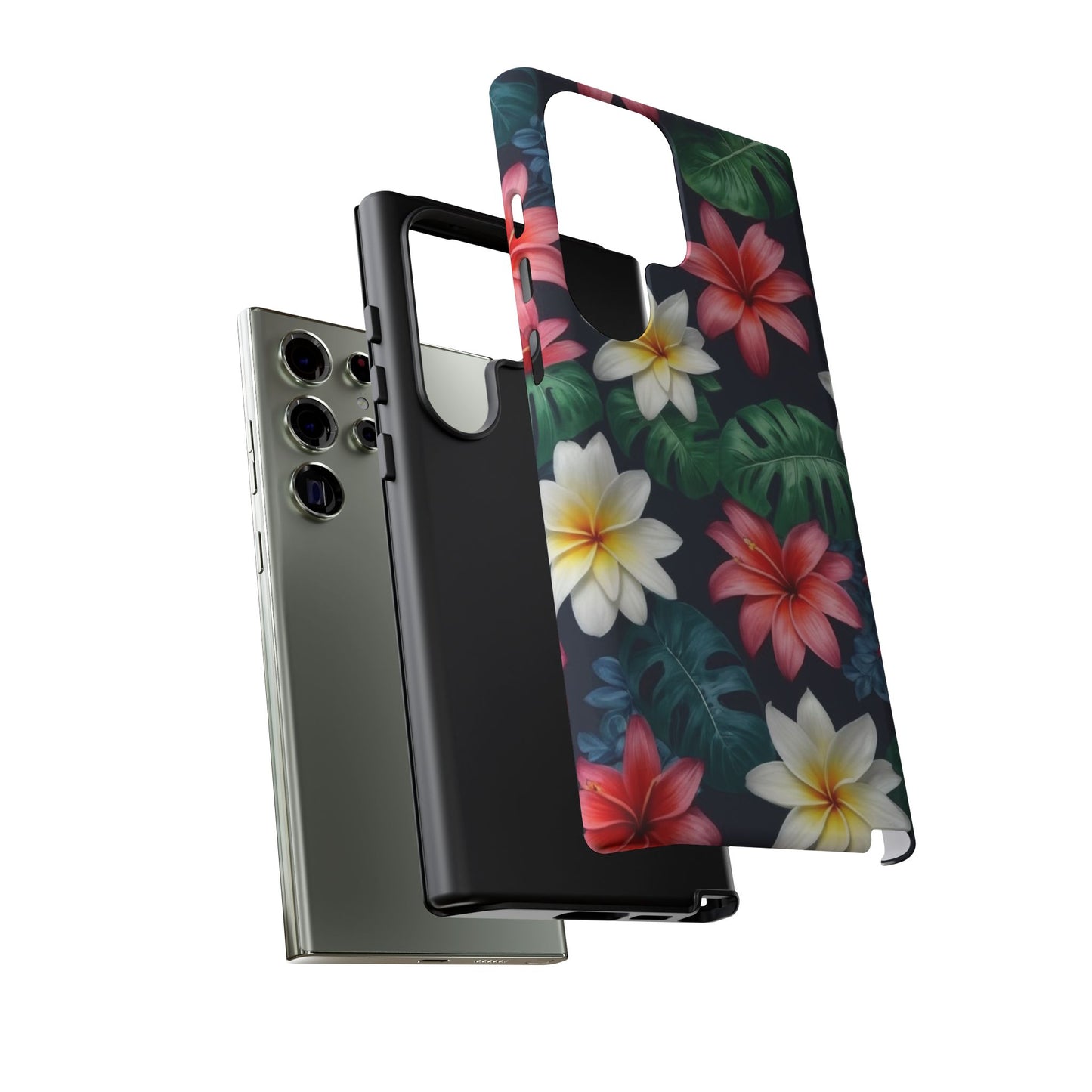 Hawaiian Flowers Custom Phone Case for Samsung Galaxy S10–S10 Plus, S20–S20 Ultra, S21, S22, S23, S24 Ultra - Designed by Thalia