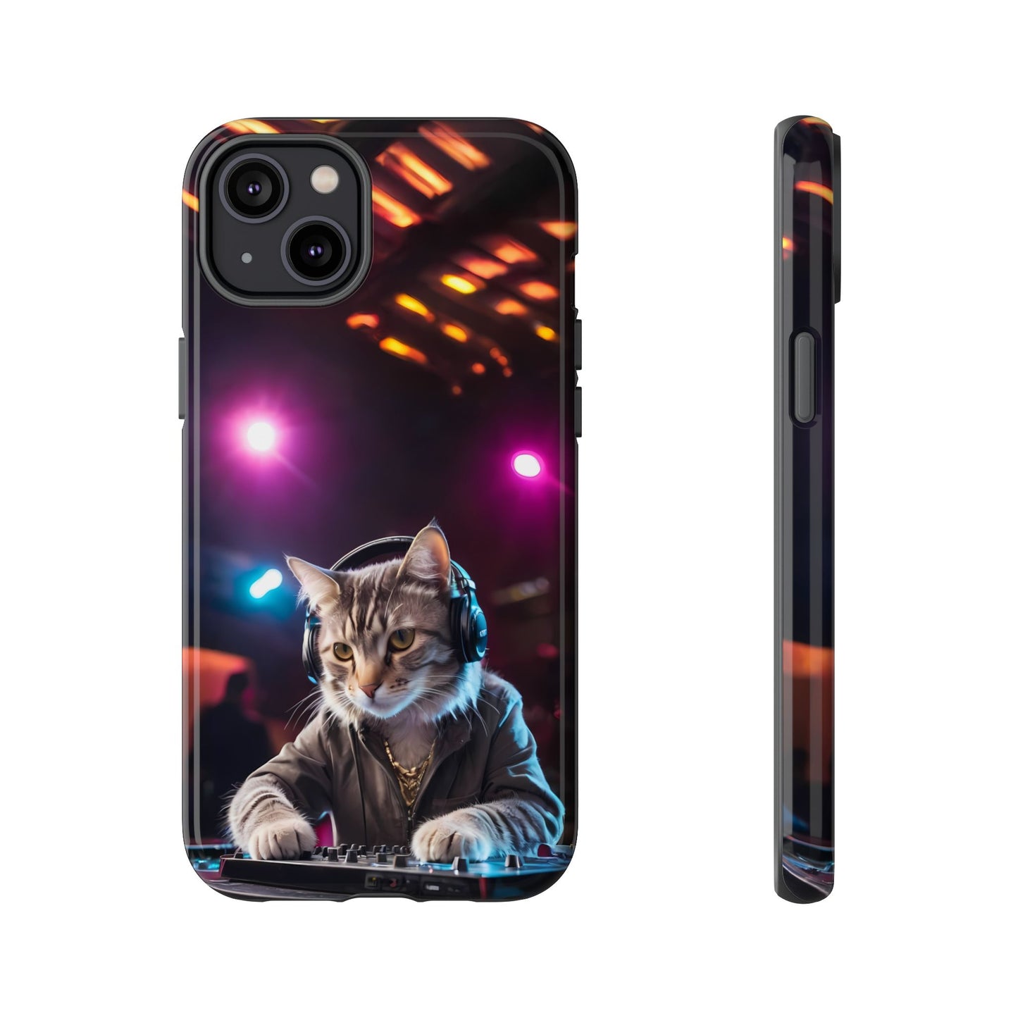 DJ Kitty Phone Case for iPhone 8–16 Pro Max, Pixel 5–8 Pro, Galaxy S10–S24 Ultra - Designed by Thalia