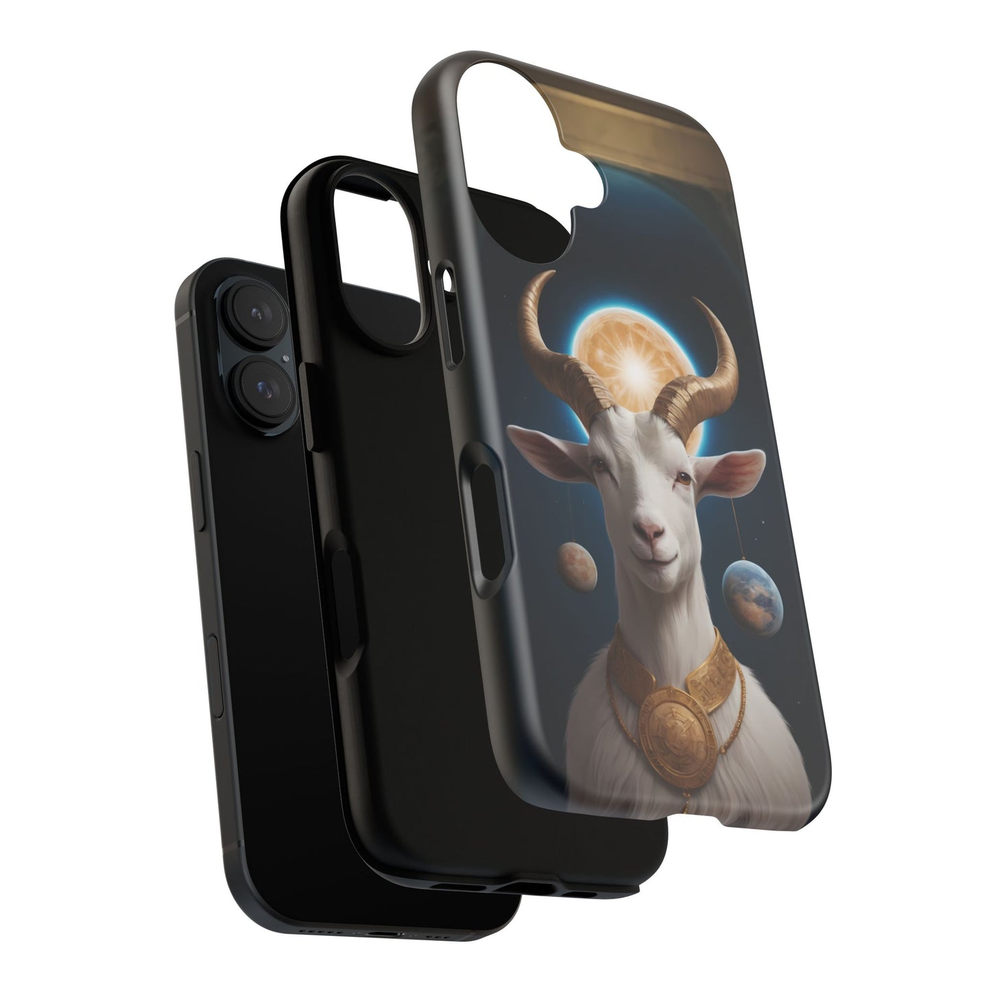 Chinese Zodiac Goat Phone Case for iPhone 8–16 Pro Max, iPhone 8 Plus–13 Mini, iPhone XS–XS Max, iPhone 11–14 Pro Max - Designed by Thalia