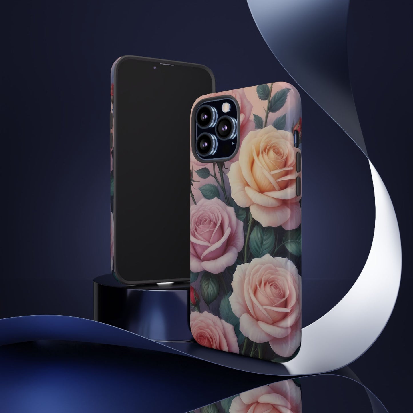 Bloom with Style - Roses Custom Phone Case for iPhone 8–16 Pro Max, iPhone 8 Plus–13 Mini, iPhone XS–XS Max, iPhone 11–14 Pro Max - Designed by Thalia