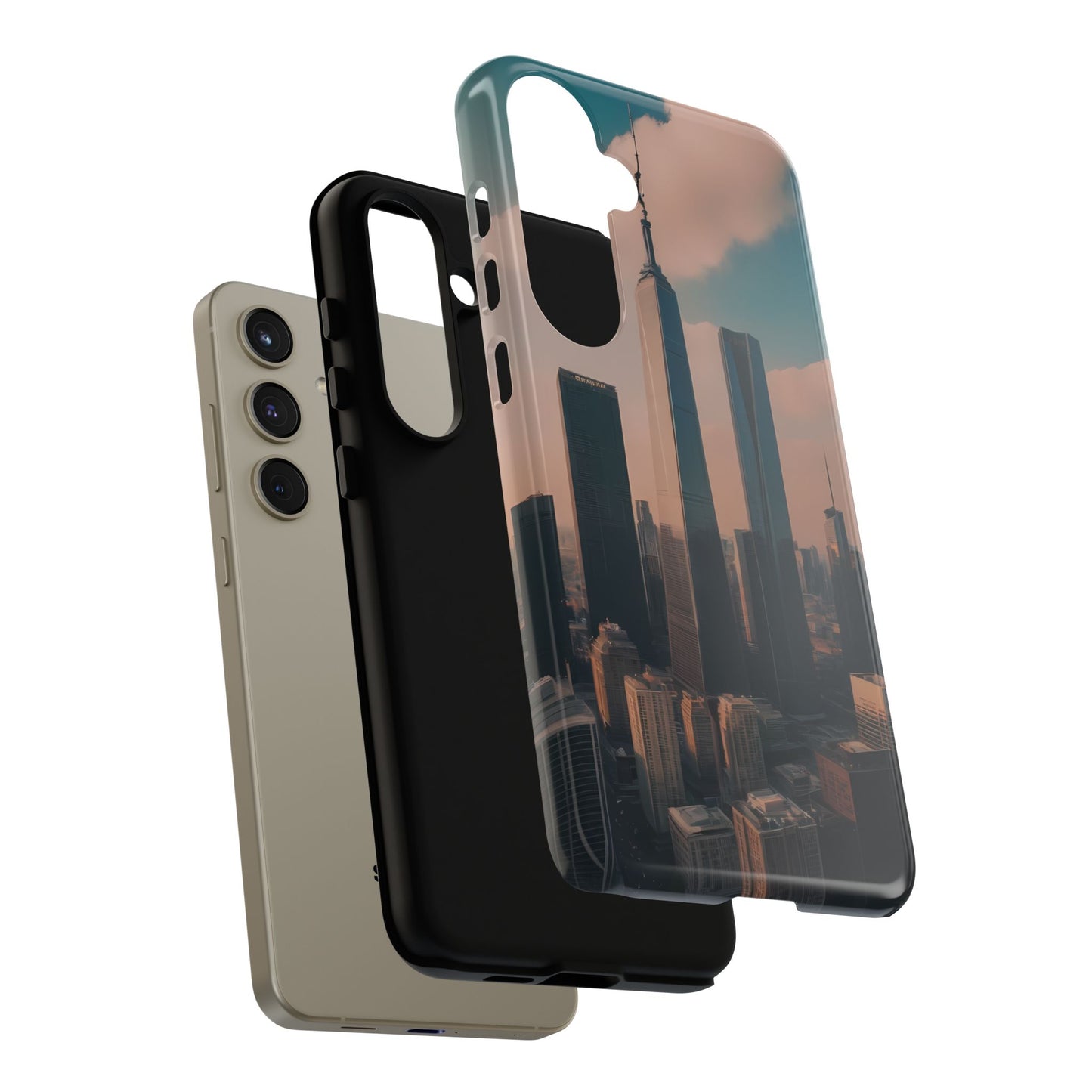 City Skylines Custom Phone Case for Samsung Galaxy S10–S10 Plus, S20–S20 Ultra, S21, S22, S23, S24 Ultra - Designed by Thalia