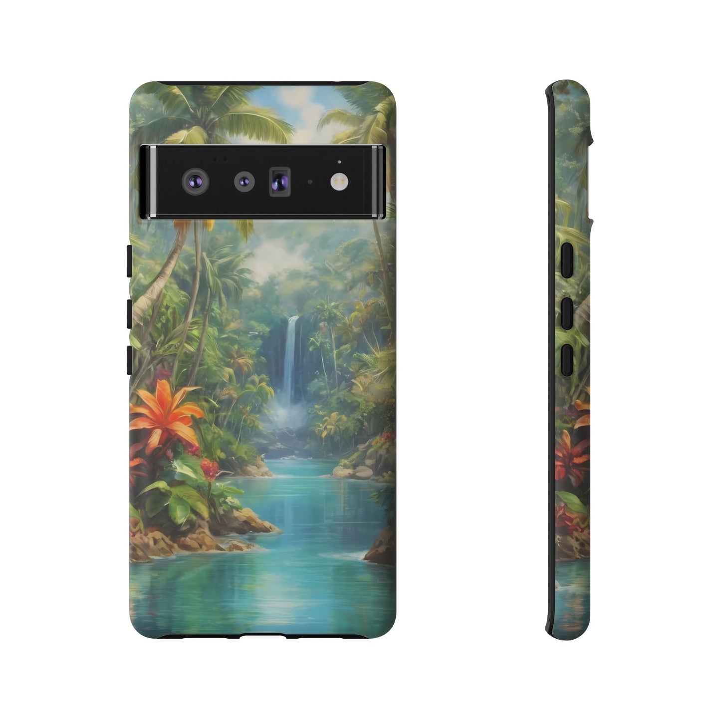 Tropical Paradise Phone Case for iPhone 8–16 Pro Max, Pixel 5–8 Pro, Galaxy S10–S24 Ultra - Designed by Thalia