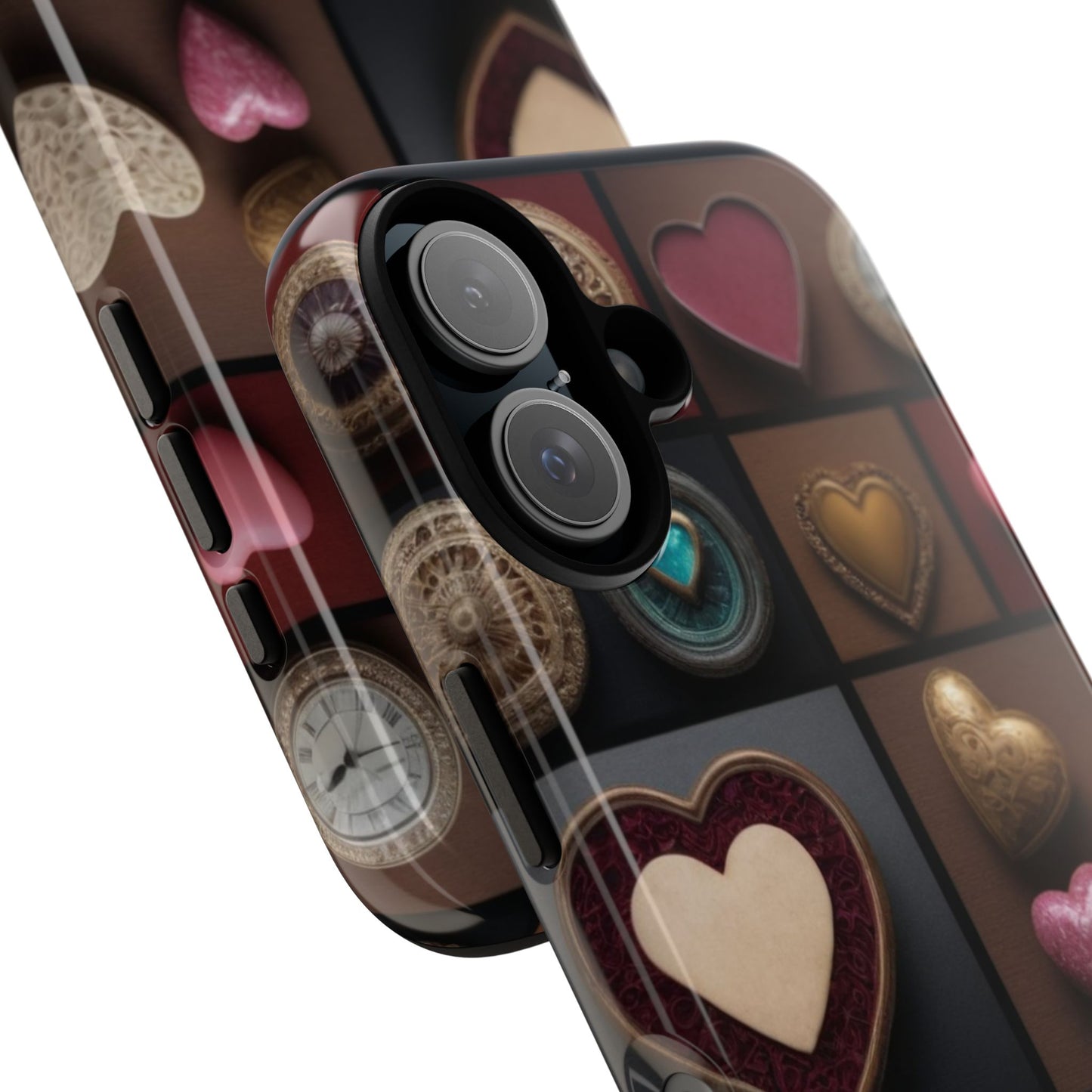 Love Button Phone Case for iPhone 8–16 Pro Max, Pixel 5–8 Pro, Galaxy S10–S24 Ultra - Designed by Thalia