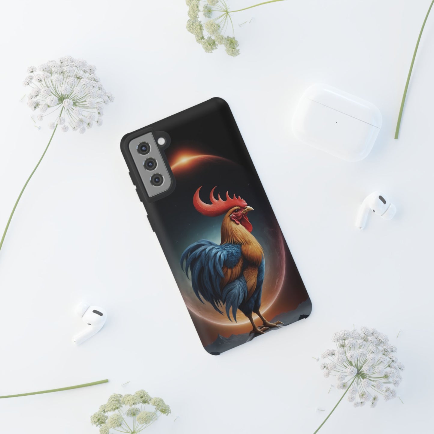 Chinese Zodiac Rooster Phone Case for Samsung Galaxy S10–S24 - Designed by Thalia