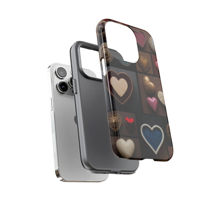 Love Button Phone Case for iPhone 8–16 Pro Max, Pixel 5–8 Pro, Galaxy S10–S24 Ultra - Designed by Thalia