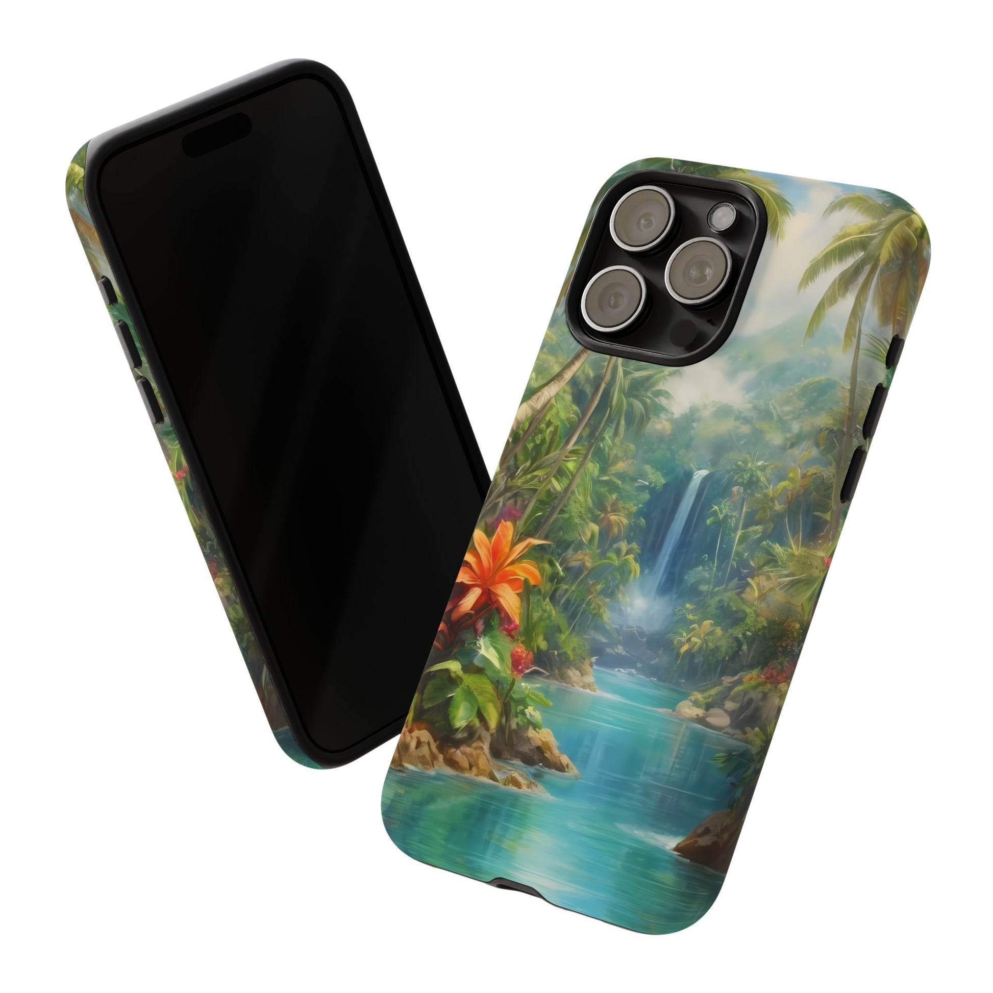 Tropical Paradise Phone Case for iPhone 8–16 Pro Max, iPhone 8 Plus–13 Mini, iPhone XS–XS Max, iPhone 11–14 Pro Max - Designed by Thalia