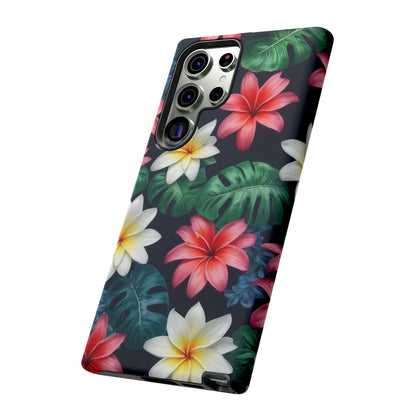 Hawaiian Flowers Custom Phone Case for Samsung Galaxy S10–S10 Plus, S20–S20 Ultra, S21, S22, S23, S24 Ultra - Designed by Thalia