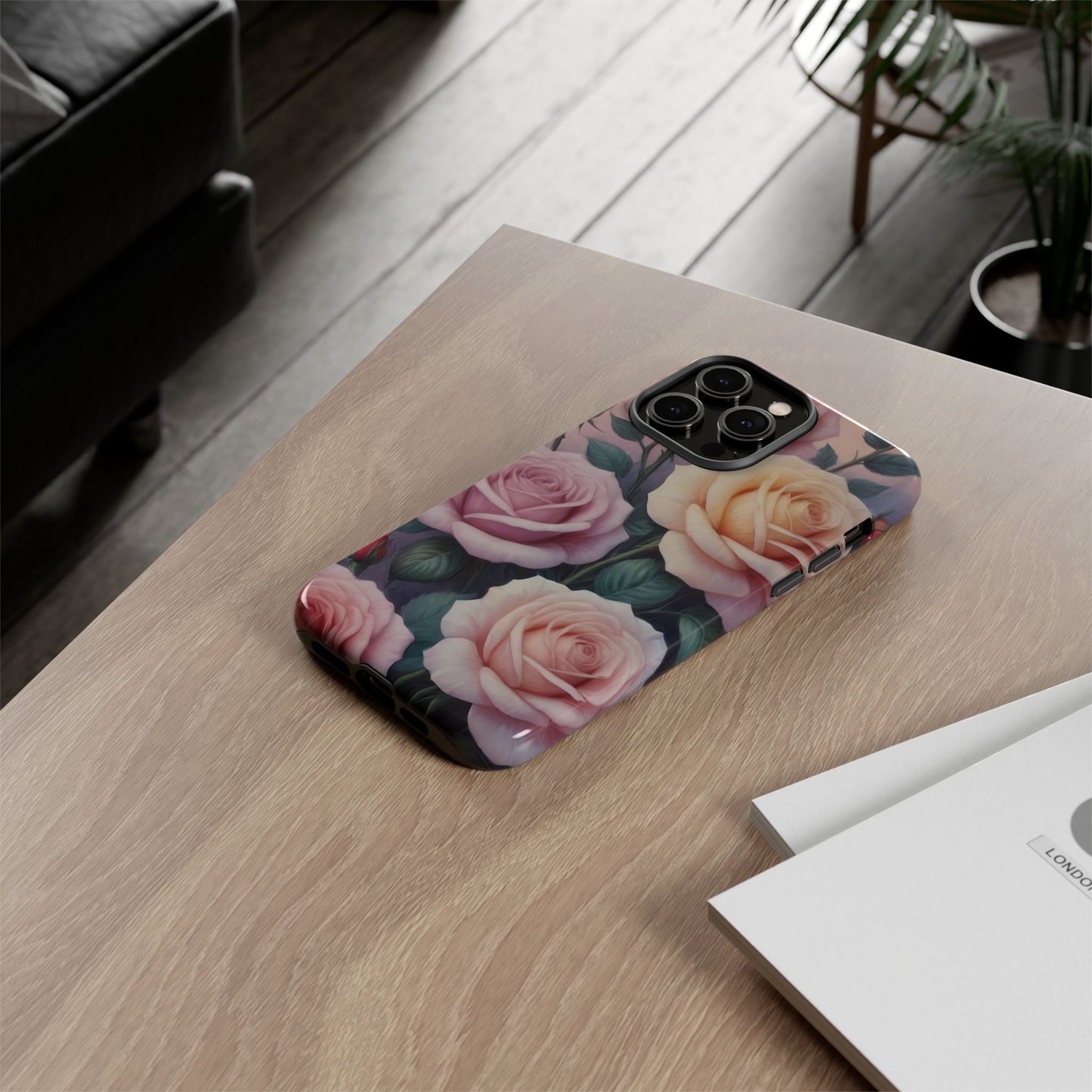 Bloom with Style - Roses Custom Phone Case for iPhone 8–16 Pro Max, iPhone 8 Plus–13 Mini, iPhone XS–XS Max, iPhone 11–14 Pro Max - Designed by Thalia