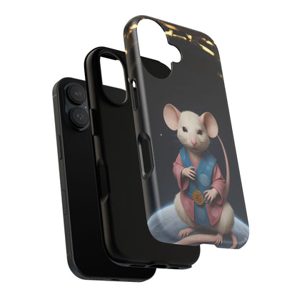 Chinese Zodiac Rat Phone Case for iPhone 8–16 Pro Max, iPhone 8 Plus–13 Mini, iPhone XS–XS Max, iPhone 11–14 Pro Max - Designed by Thalia