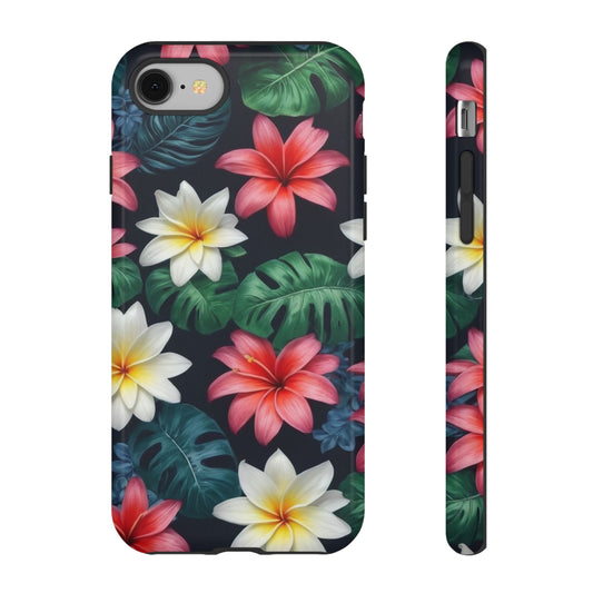 Hawaiian Flowers Phone Case for iPhone 8–16 Pro Max, Pixel 5–8 Pro, Galaxy S10–S24 Ultra - Designed by Thalia