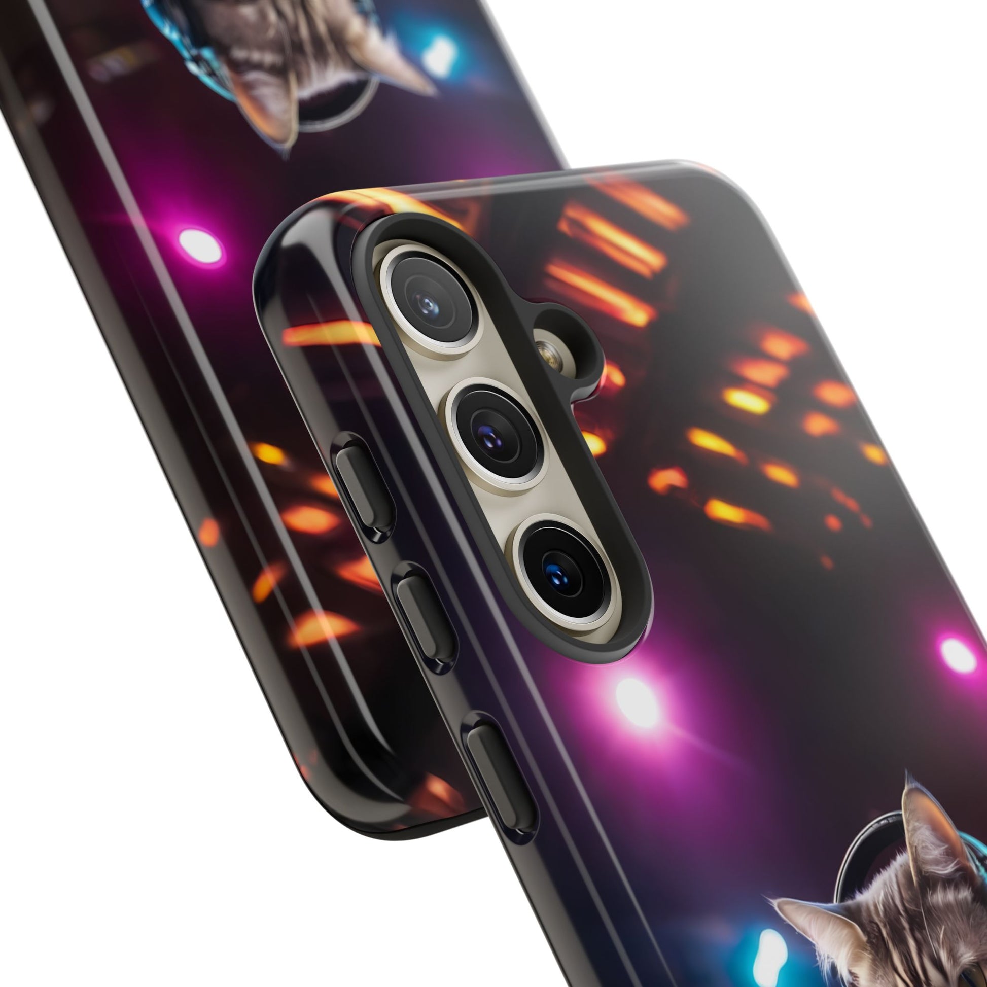 DJ Kitty Phone Case for iPhone 8–16 Pro Max, Pixel 5–8 Pro, Galaxy S10–S24 Ultra - Designed by Thalia