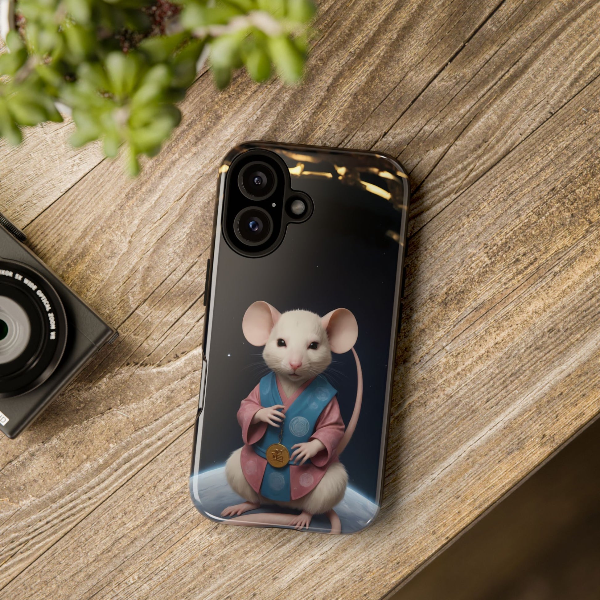 Chinese Zodiac Rat Phone Case for iPhone 8–16 Pro Max, iPhone 8 Plus–13 Mini, iPhone XS–XS Max, iPhone 11–14 Pro Max - Designed by Thalia