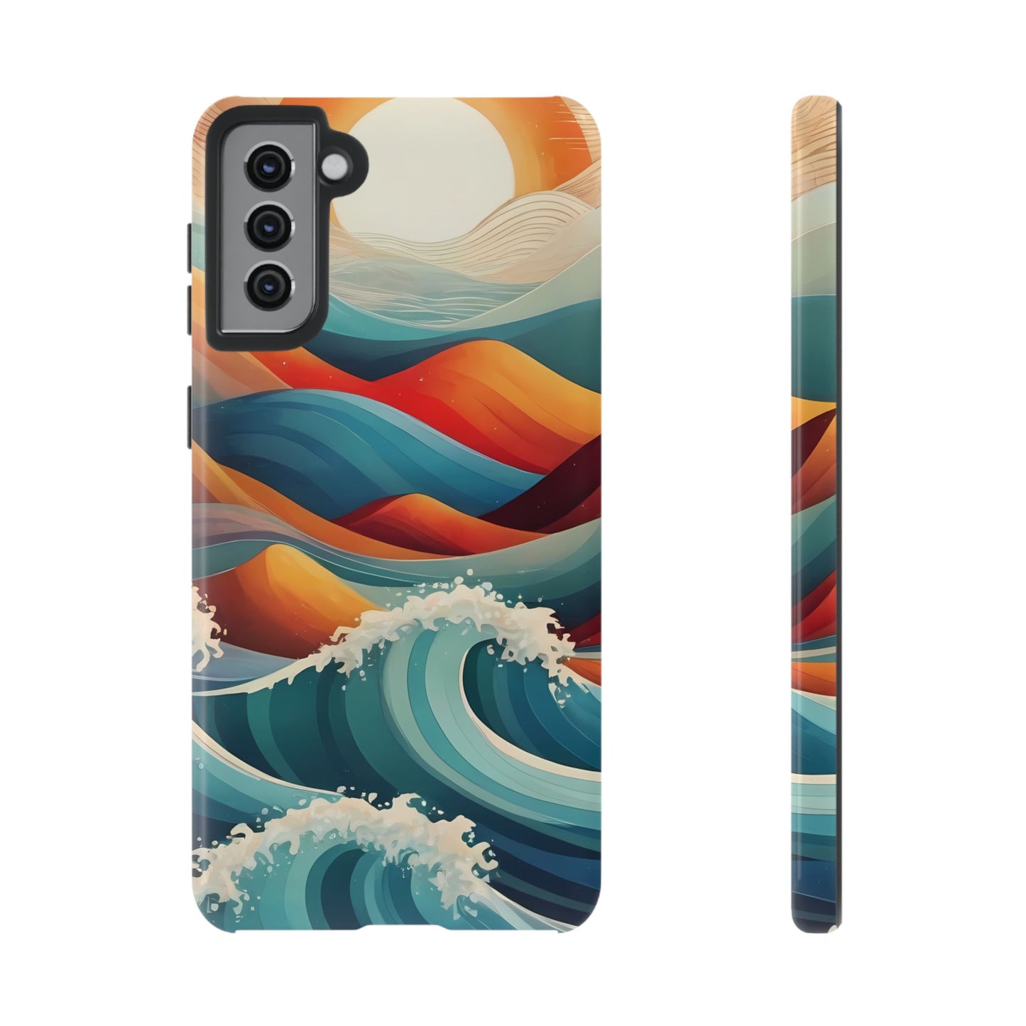 Retro Waves Phone Case for iPhone 8–16 Pro Max, Pixel 5–8 Pro, Galaxy S10–S24 Ultra - Designed by Thalia