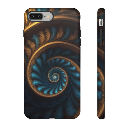 3D Fractal Phone Case for iPhone 8–16 Pro Max, Pixel 5–8 Pro, Galaxy S10–S24 Ultra - Designed by Thalia