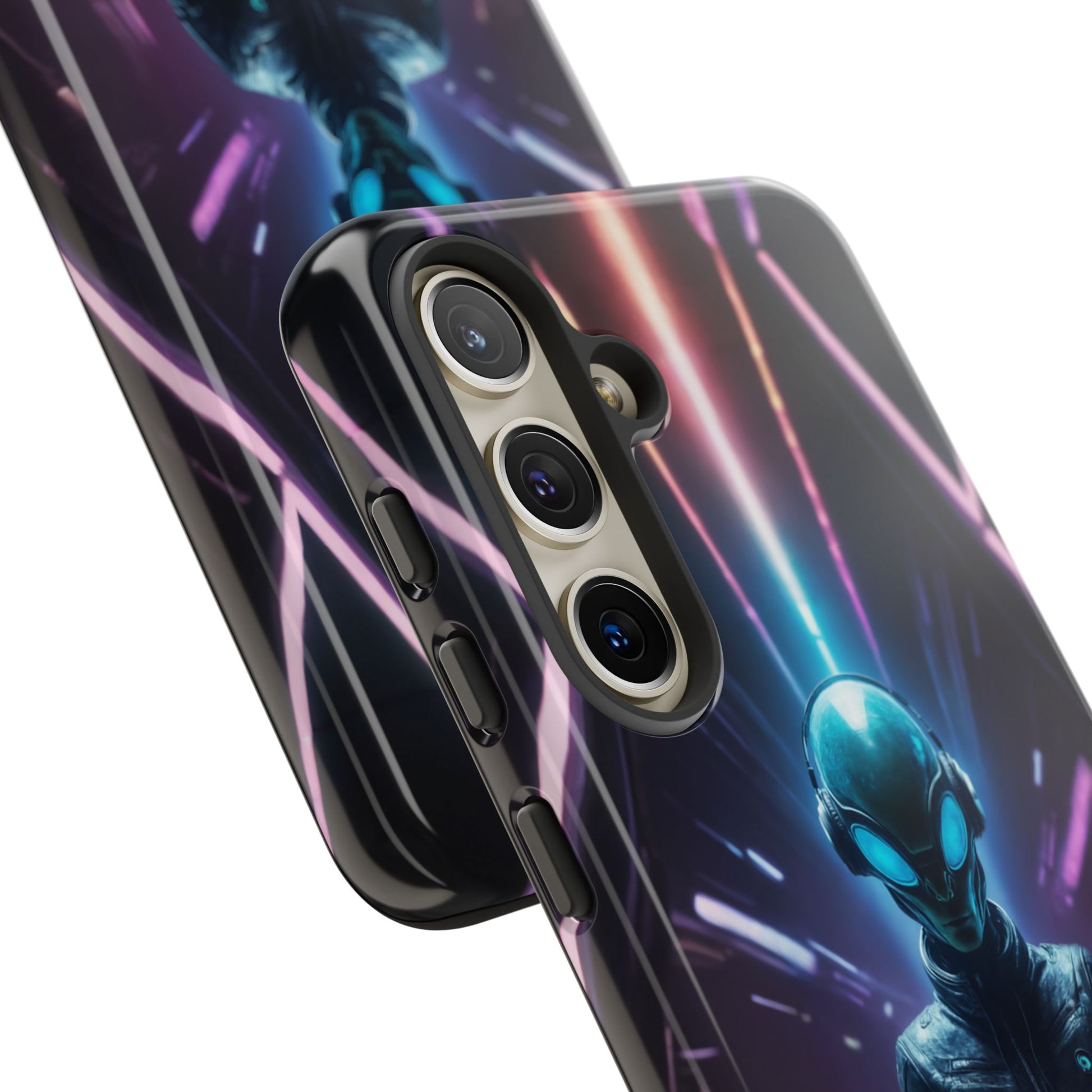 Alien DJ Phone Case for iPhone 8–16 Pro Max, Pixel 5–8 Pro, Galaxy S10–S24 Ultra - Designed by Thalia