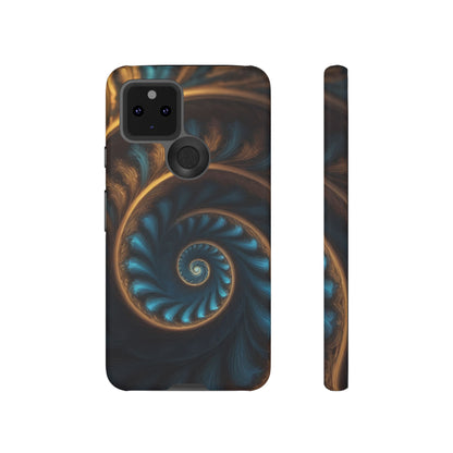 3D Fractal Phone Case for iPhone 8–16 Pro Max, Pixel 5–8 Pro, Galaxy S10–S24 Ultra - Designed by Thalia