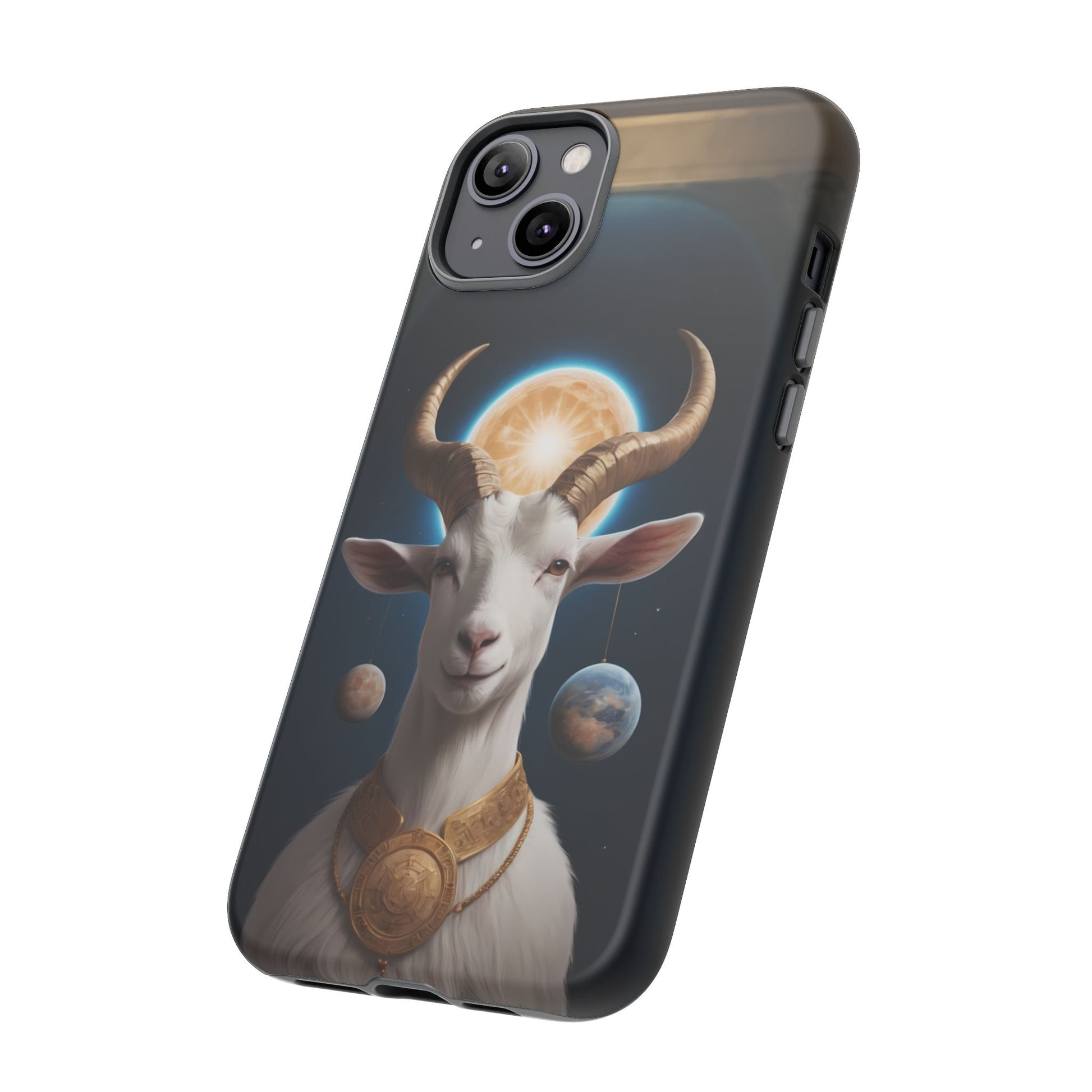 Chinese Zodiac Goat Phone Case for iPhone 8–16 Pro Max, iPhone 8 Plus–13 Mini, iPhone XS–XS Max, iPhone 11–14 Pro Max - Designed by Thalia