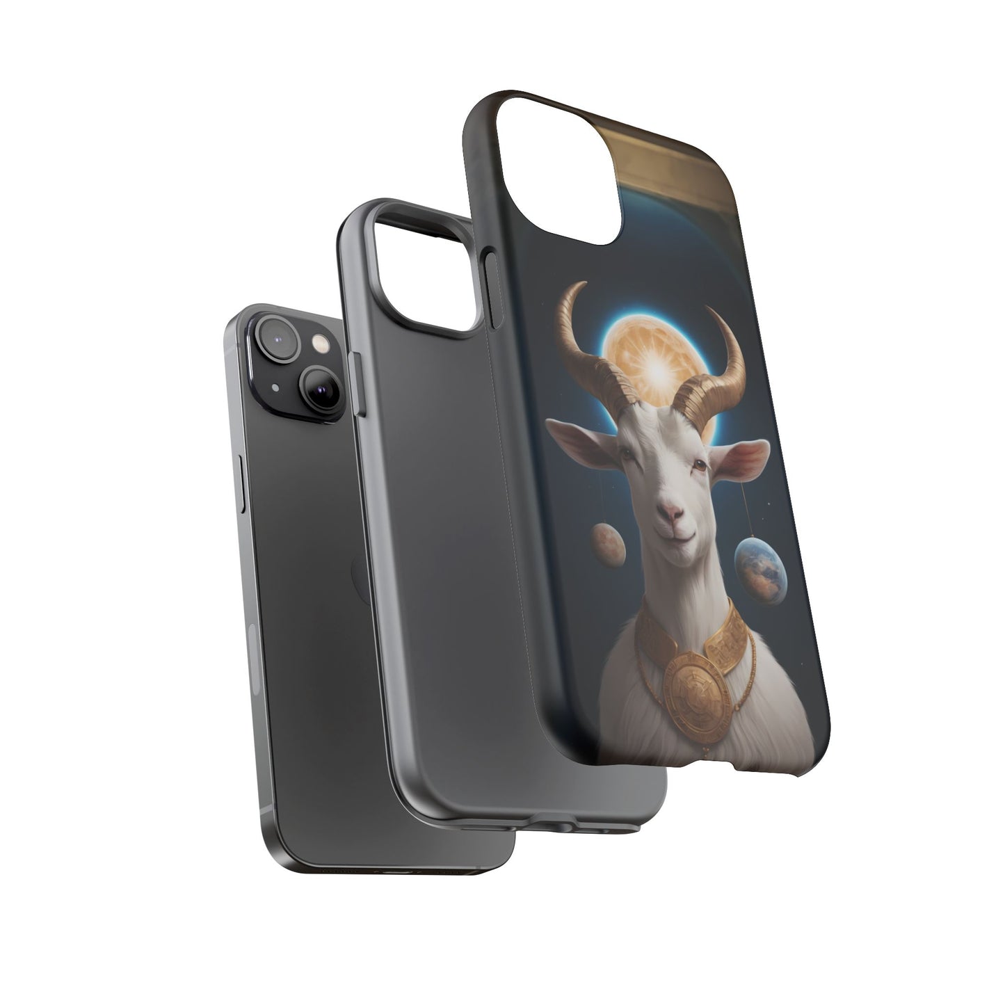 Chinese Zodiac Goat Phone Case for iPhone 8–16 Pro Max, iPhone 8 Plus–13 Mini, iPhone XS–XS Max, iPhone 11–14 Pro Max - Designed by Thalia