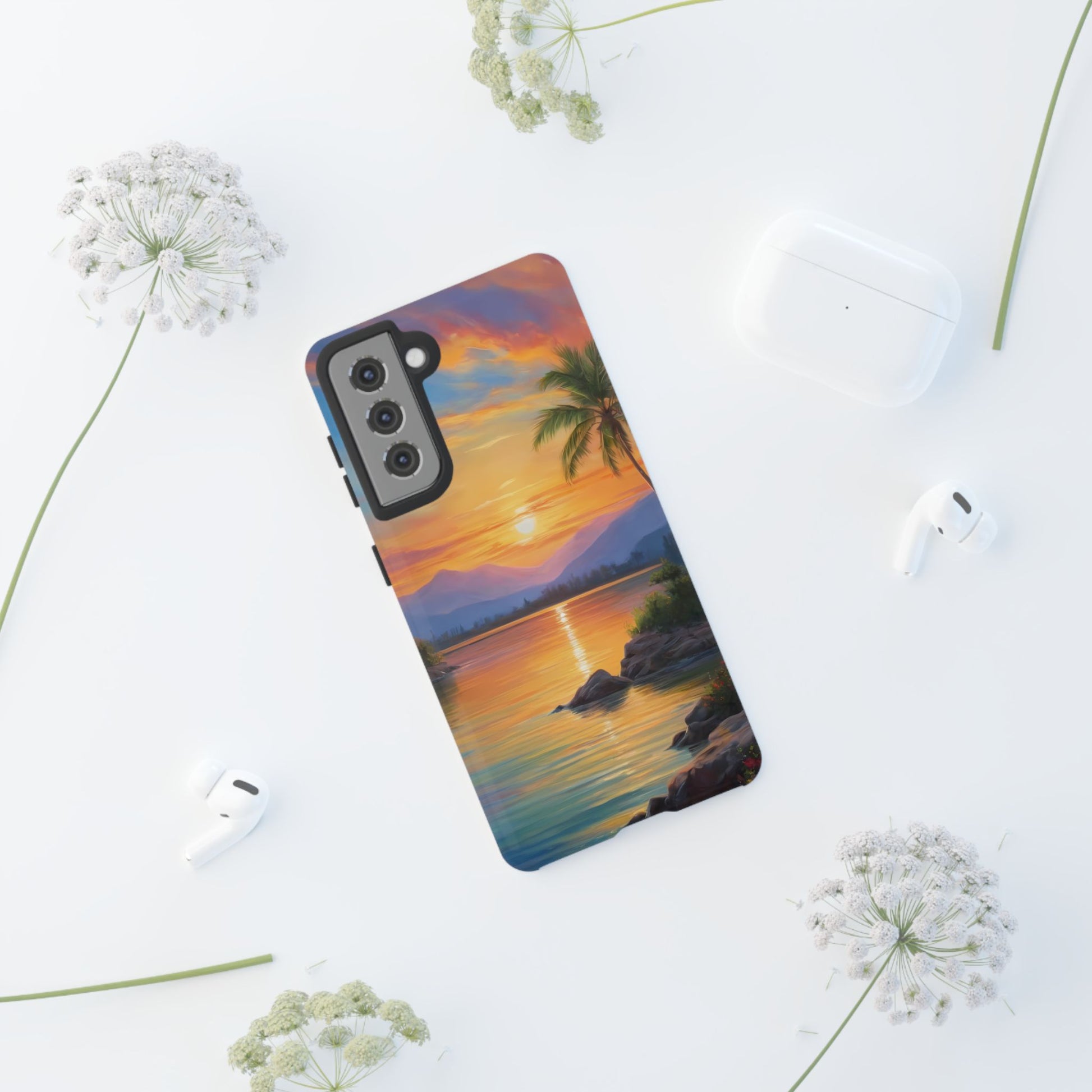 Sunset Serenade Custom Phone Case for Samsung Galaxy S10–S10 Plus, S20–S20 Ultra, S21, S22, S23, S24 Ultra - Designed by Thalia