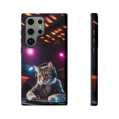 DJ Kitty Phone Case for iPhone 8–16 Pro Max, Pixel 5–8 Pro, Galaxy S10–S24 Ultra - Designed by Thalia