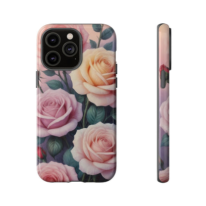 Bloom with Style - Roses Custom Phone Case for iPhone 8–16 Pro Max, iPhone 8 Plus–13 Mini, iPhone XS–XS Max, iPhone 11–14 Pro Max - Designed by Thalia