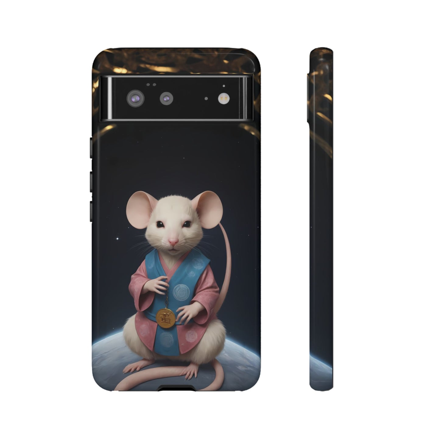 Chinese Zodiac Rat Phone Case for Google Pixel 8 Pro, Pixel 8, Pixel 7, Pixel 6 Pro, Pixel 6, Pixel 5 5G - Designed by Thalia