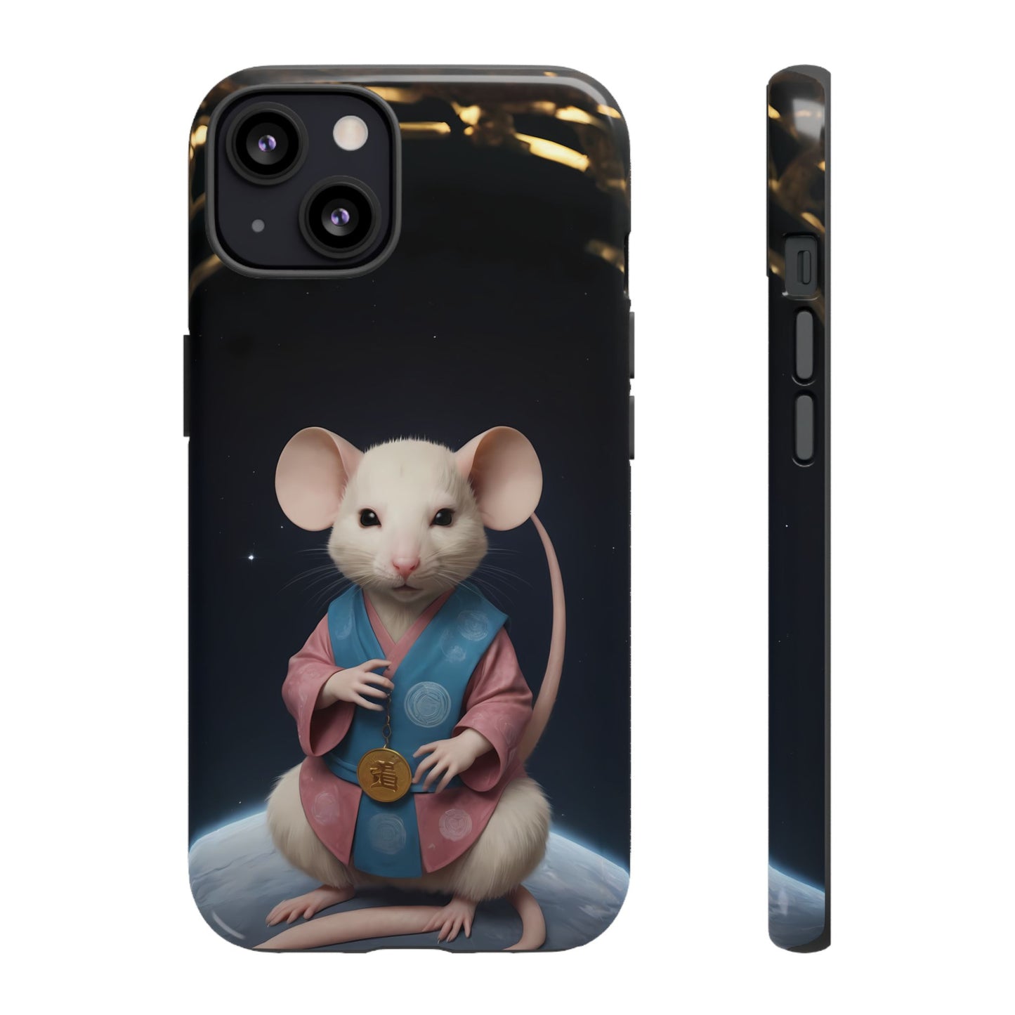 Chinese Zodiac Rat Phone Case for iPhone 8–16 Pro Max, iPhone 8 Plus–13 Mini, iPhone XS–XS Max, iPhone 11–14 Pro Max - Designed by Thalia