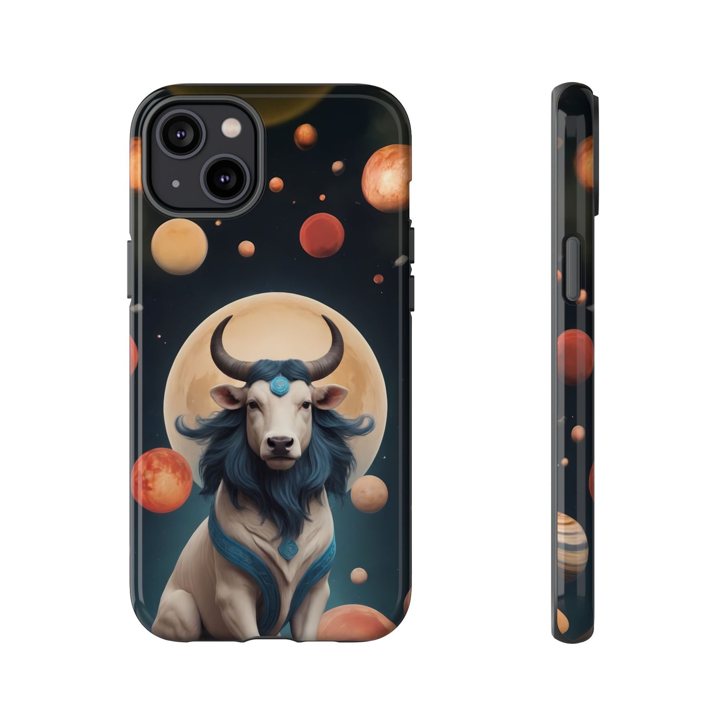 Chinese Zodiac Ox Phone Case for iPhone 8–16 Pro Max, iPhone 8 Plus–13 Mini, iPhone XS–XS Max, iPhone 11–14 Pro Max - Designed by Thalia