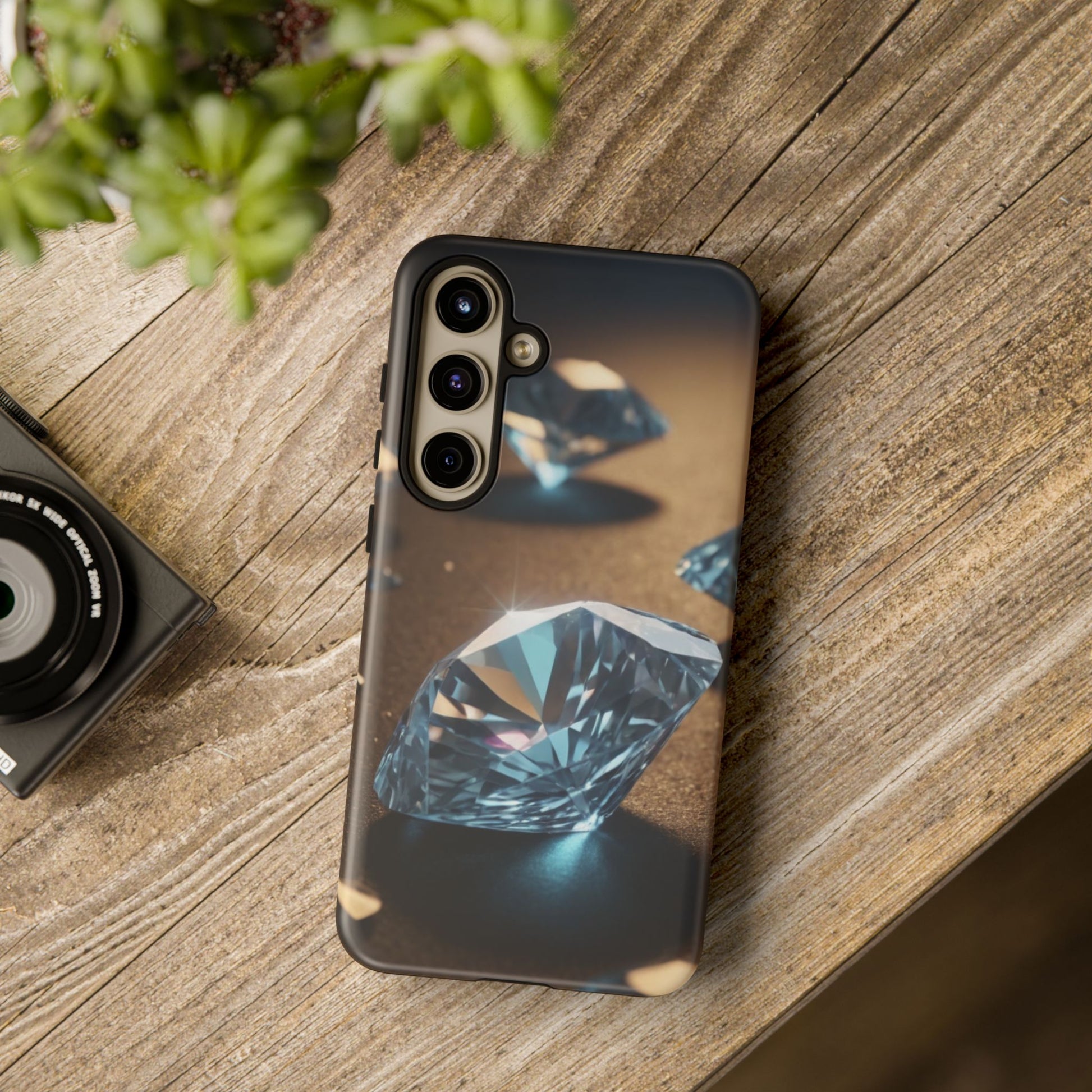 Raining Diamonds Custom Phone Case for Samsung Galaxy S10–S10 Plus, S20–S20 Ultra, S21, S22, S23, S24 Ultra - Designed by Thalia