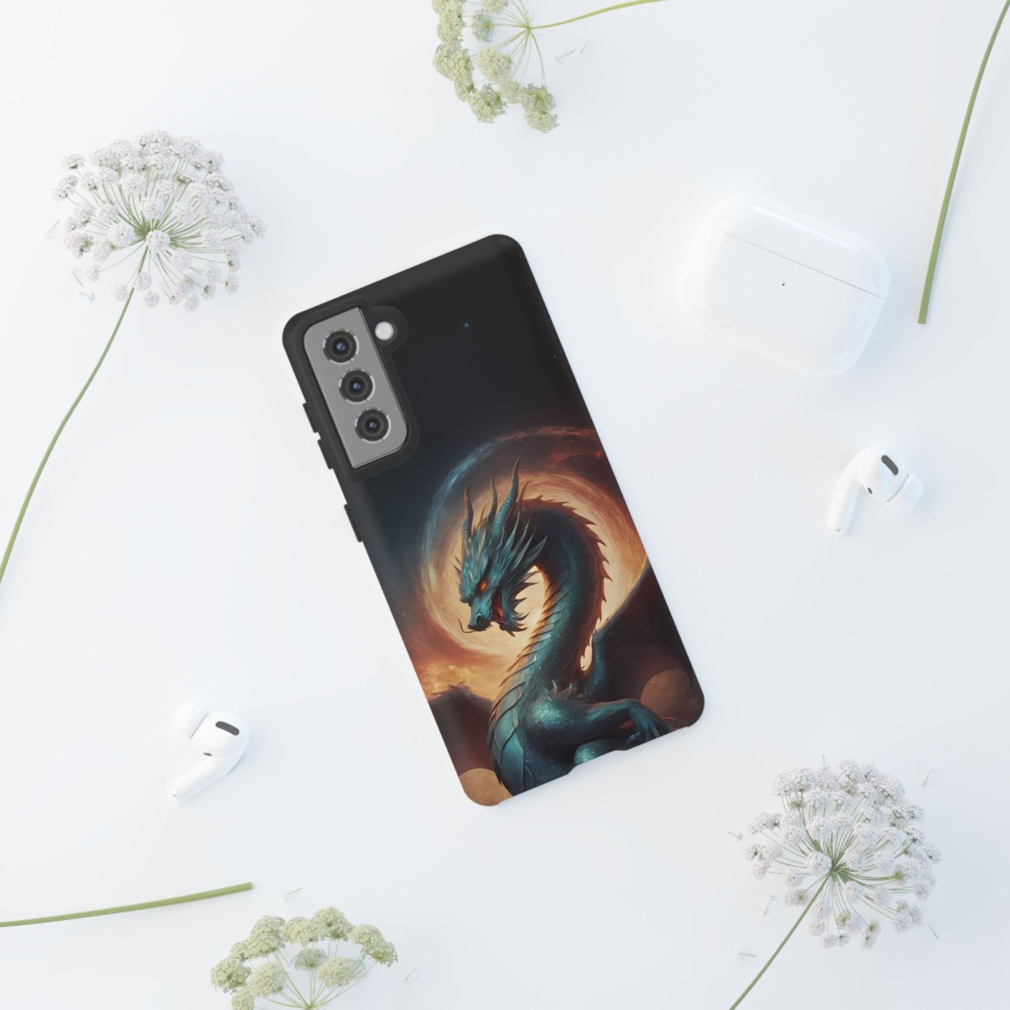 Chinese Zodiac Dragon Phone Case for iPhone 8–16 Pro Max, Pixel 5–8 Pro, Galaxy S10–S24 Ultra - Designed by Thalia