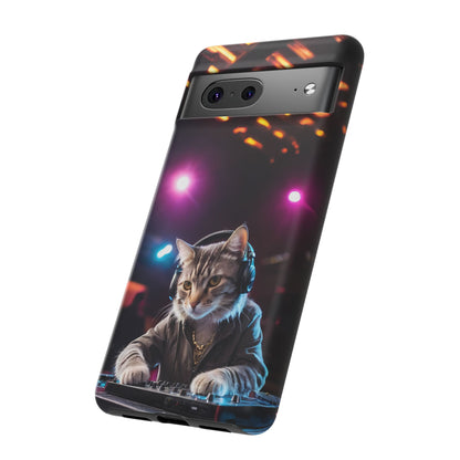 DJ Kitty Phone Case for iPhone 8–16 Pro Max, Pixel 5–8 Pro, Galaxy S10–S24 Ultra - Designed by Thalia