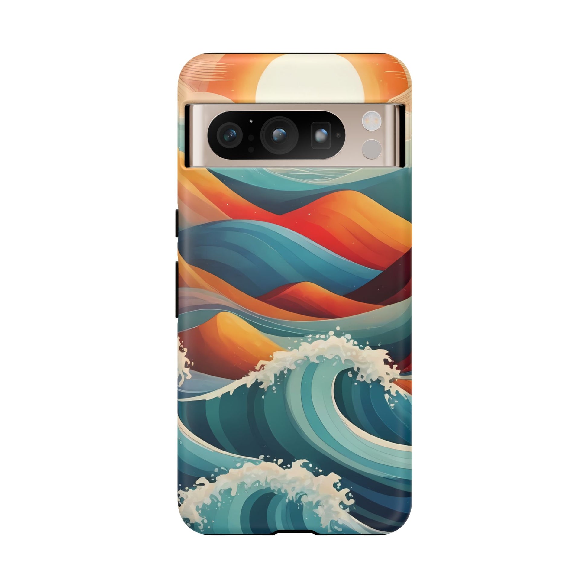 Retro Waves Phone Case for iPhone 8–16 Pro Max, Pixel 5–8 Pro, Galaxy S10–S24 Ultra - Designed by Thalia