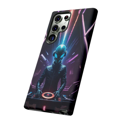 Alien DJ Phone Case for iPhone 8–16 Pro Max, Pixel 5–8 Pro, Galaxy S10–S24 Ultra - Designed by Thalia