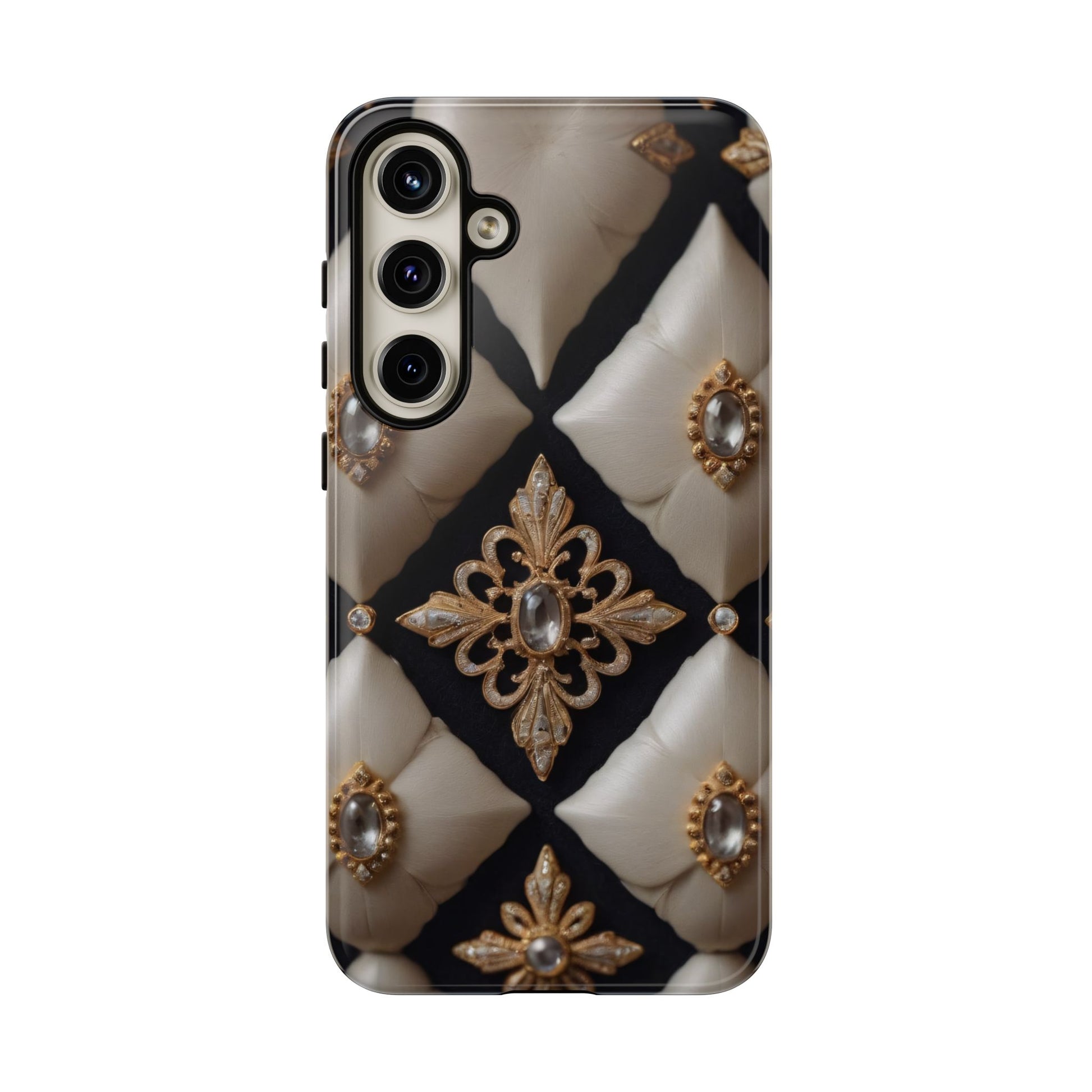 Diamond Solstice Custom Phone Case for iPhone 8–16 Pro Max, Pixel 5–8 Pro, Galaxy S10–S24 Ultra - Designed by Thalia