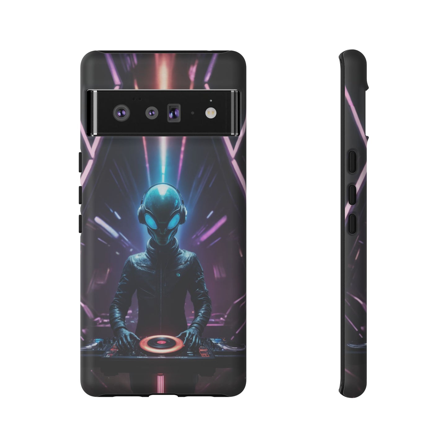 Alien DJ Phone Case for iPhone 8–16 Pro Max, Pixel 5–8 Pro, Galaxy S10–S24 Ultra - Designed by Thalia