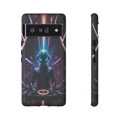 Alien DJ Custom Phone Case for Google Pixel 8 Pro, Pixel 8, Pixel 7, Pixel 6 Pro, Pixel 6, Pixel 5 5G - Designed by Thalia