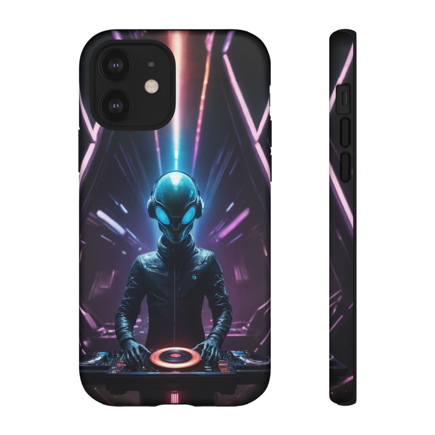 Alien DJ Phone Case for iPhone 8–16 Pro Max, Pixel 5–8 Pro, Galaxy S10–S24 Ultra - Designed by Thalia