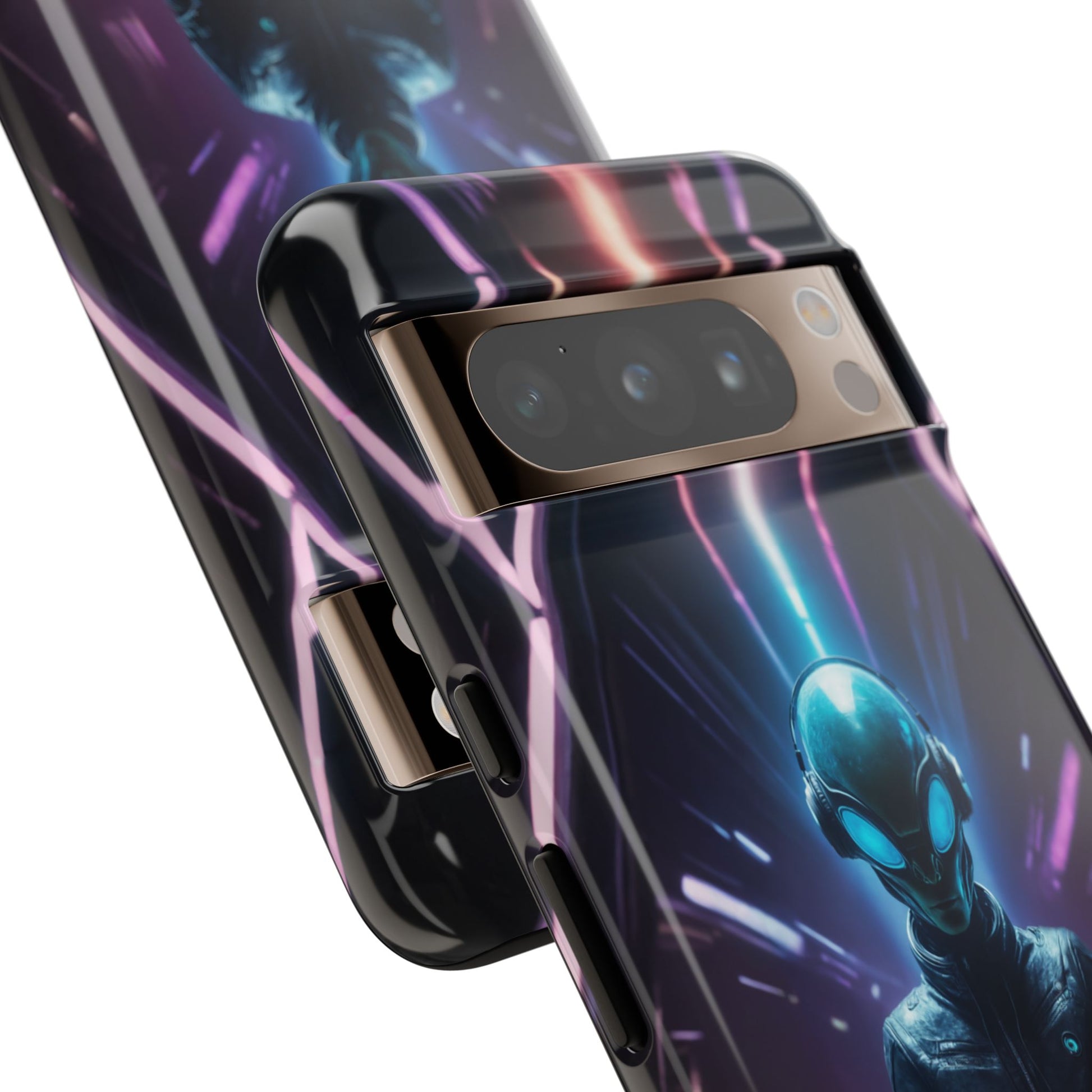 Alien DJ Phone Case for iPhone 8–16 Pro Max, Pixel 5–8 Pro, Galaxy S10–S24 Ultra - Designed by Thalia