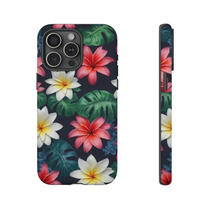 Hawaiian Flowers Phone Case for iPhone 8–16 Pro Max, iPhone 8 Plus–13 Mini, iPhone XS–XS Max, iPhone 11–14 Pro Max - Designed by Thalia