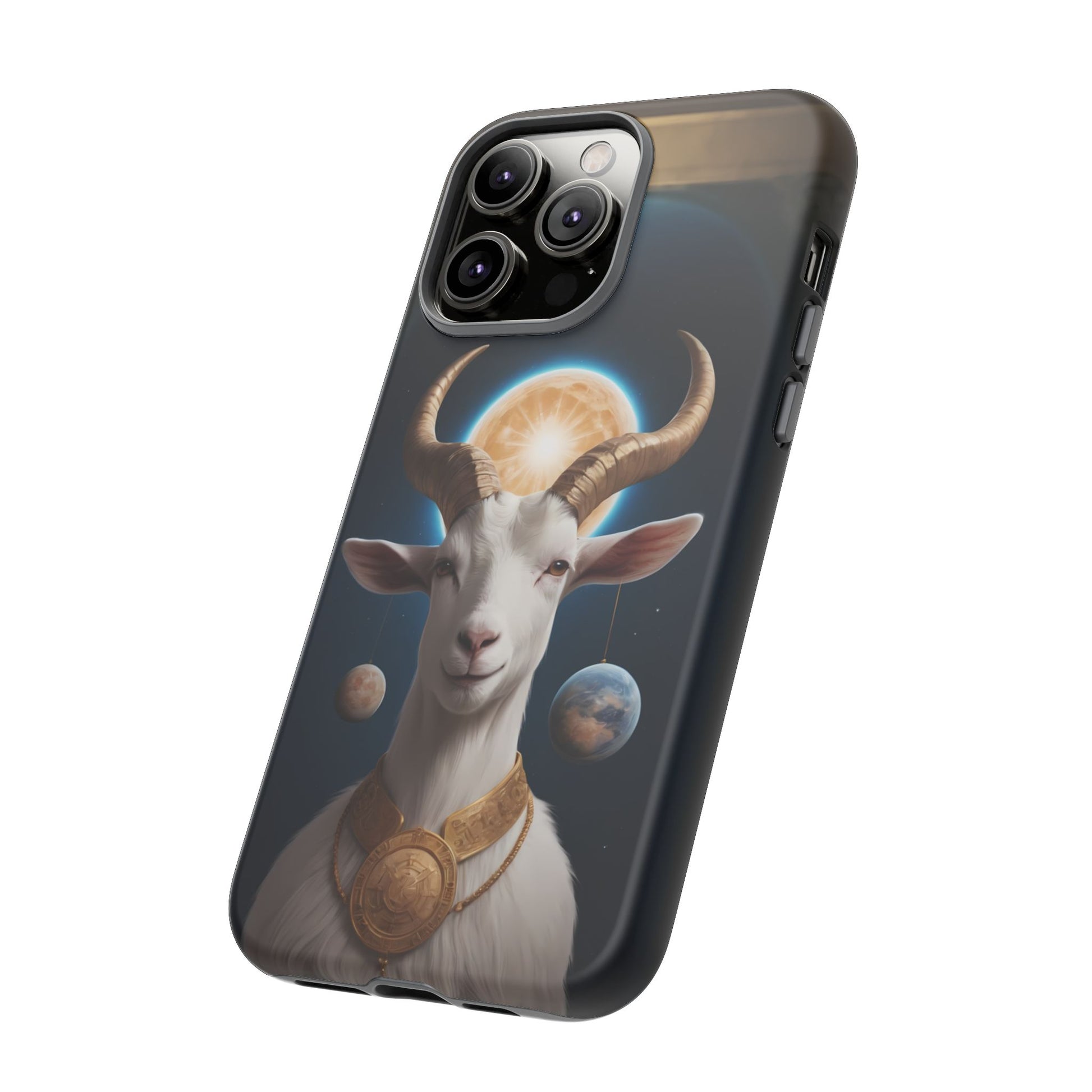 Chinese Zodiac Goat Phone Case for iPhone 8–16 Pro Max, iPhone 8 Plus–13 Mini, iPhone XS–XS Max, iPhone 11–14 Pro Max - Designed by Thalia