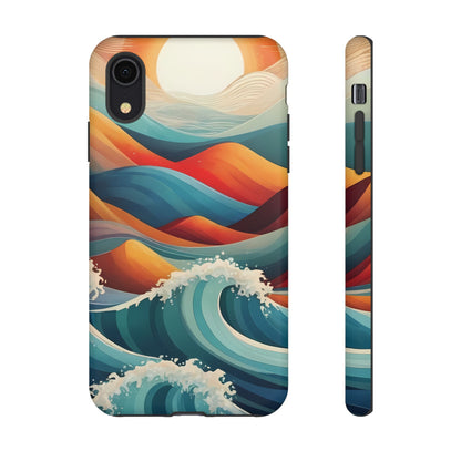 Retro Waves Phone Case for iPhone 8–16 Pro Max, Pixel 5–8 Pro, Galaxy S10–S24 Ultra - Designed by Thalia