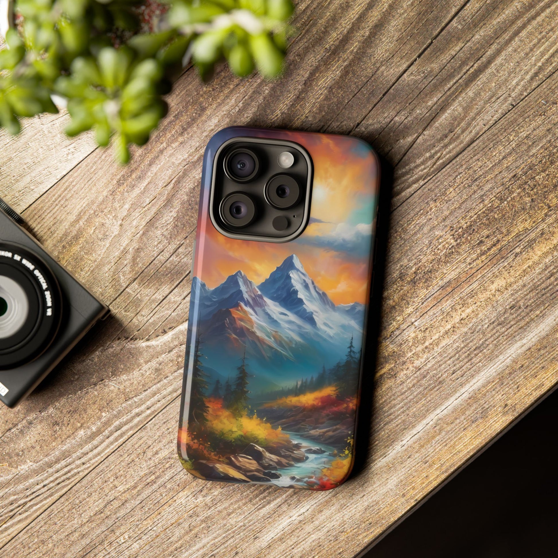 Mystic Mountains Phone Case for iPhone 8–16 Pro Max, Pixel 5–8 Pro, Galaxy S10–S24 Ultra - Designed by Thalia