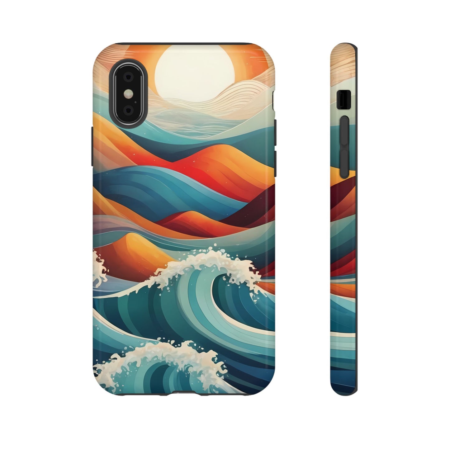 Retro Waves Phone Case for iPhone 8–16 Pro Max, Pixel 5–8 Pro, Galaxy S10–S24 Ultra - Designed by Thalia